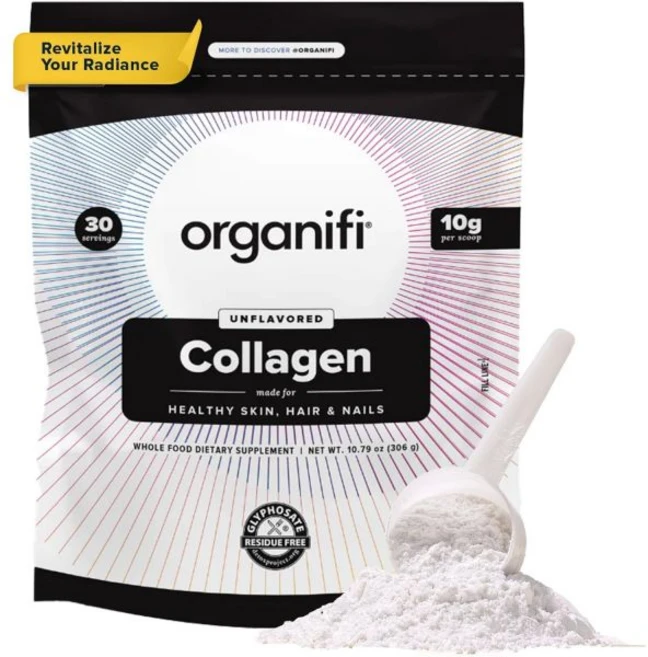 Organifi Collagen Powder - Fuller Hair Stronger Nails and Radiant Skin - Replenish and Rebuild Y, 30 Count, 1개, 306g - 쿠팡