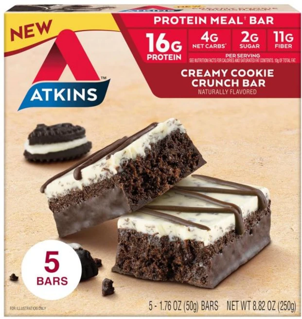 Atkins 초콜릿 아트킨스 아몬드 캐러멜 바 케토 친화적 글루텐 프리 버터 함유 5개입 1팩, 1개 - 쿠팡