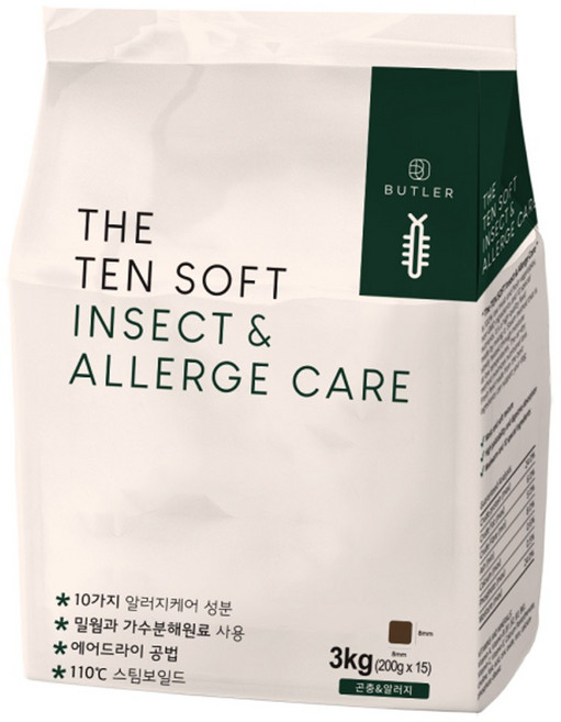 버틀러 더텐 소프트 사료 인섹트 3kg, 피부/피모+알러지, 1개