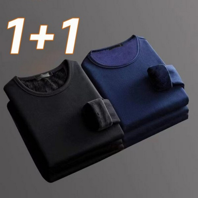 타임퓨어 1+1 남성용 보온내의 상의 세트