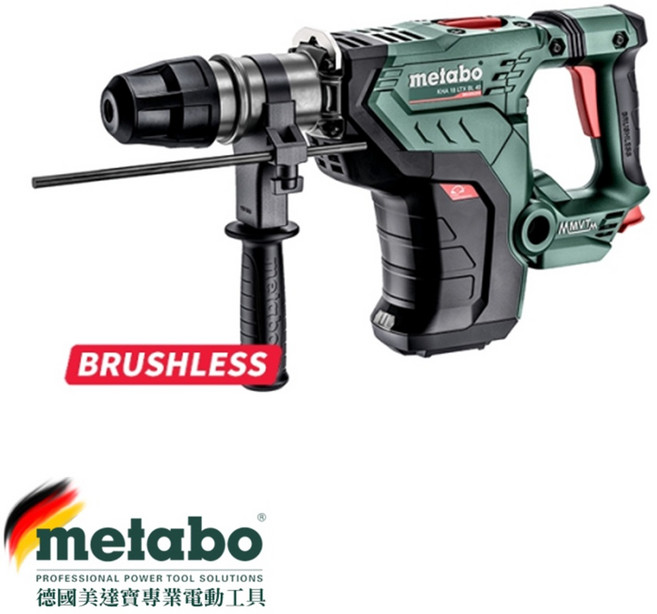 metabo KHA 18 LTX BL 40 18V 無刷 SDS MAX 電動鎚鑽, 1個, 主機(不含電池充電器)+膠箱 含稅