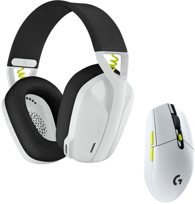 로지텍 LIGHTSPEED 무선 게이밍 헤드셋, 화이트, G435 SE + G304 SE 콤보