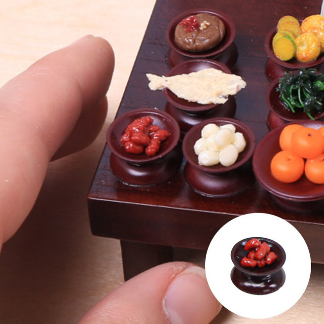 납골당 꾸미기 미니어쳐 단품 제사 음식 소품 수공예 제사상 밥상 상차림 장식, [제사음식,소품]대추