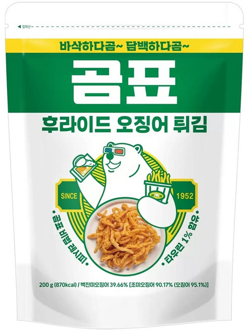 곰표 후라이드 오징어, 1개, 200g