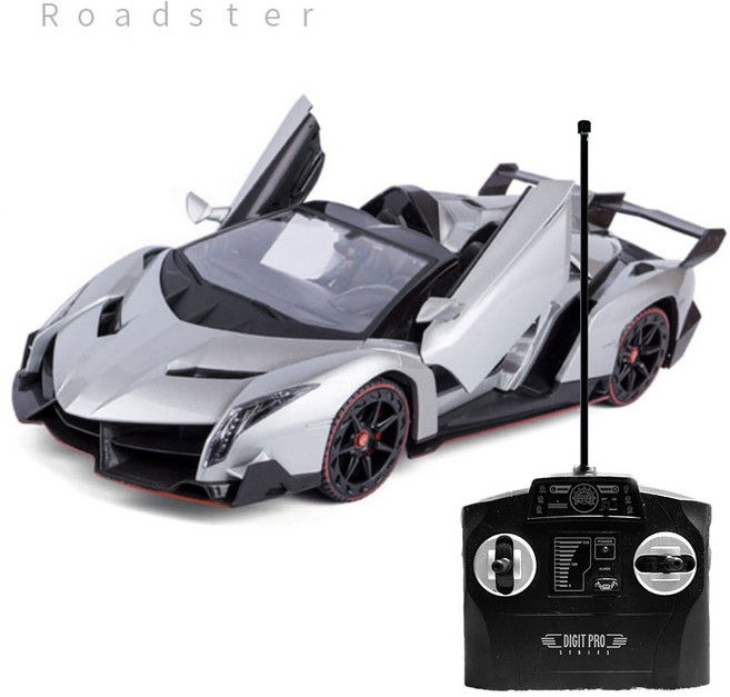 더뮤직 / 1:14 로드스터 스트라이크 그레이 RC카 명품카 미니카 모델카 스포츠카 무선조종 자동차 리모콘RC 선물 생일 완구 장난감 취미 수집, 1개