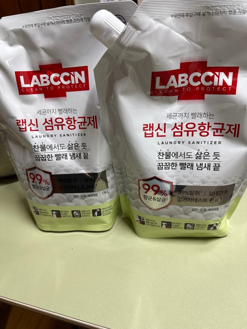 랩신 섬유항균제 센서티브 1.5L 파우치 2개