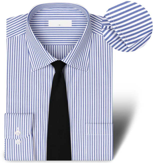 구김 없는 남성 와이셔츠 긴팔 남자 스트라이프 셔츠 그레이 블루 정장 드레스 셔츠 빅사이즈