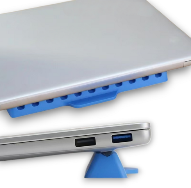 제이템 리얼 초경량 휴대용 노트북 거치대 미니 노트북 받침대, 1개, 블루