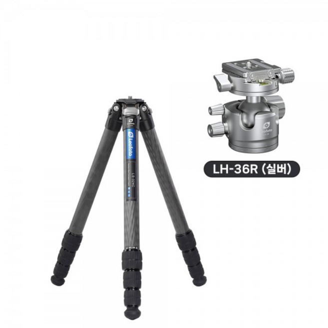 레오포토 LS-324C+LH-36R 실버 10X 카본삼각대 볼헤드 세트 삼각대-헤드분리형, 1개, 선택1