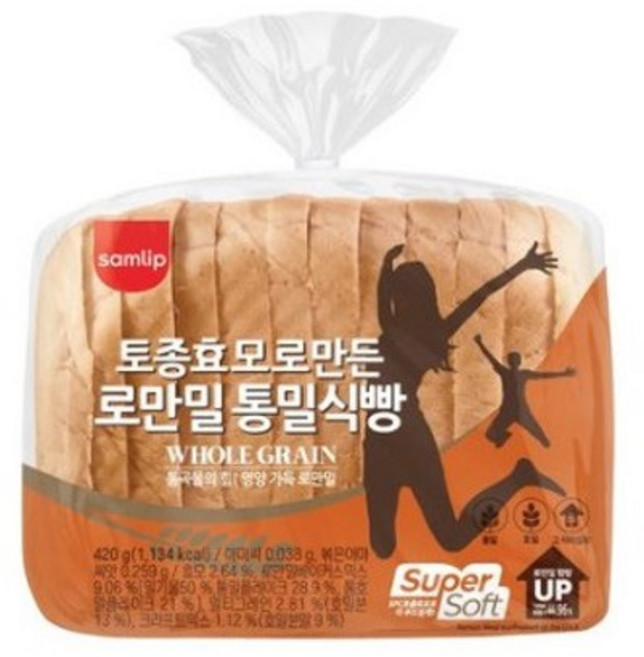삼립 로만밀 통밀식빵, 420g, 1개
