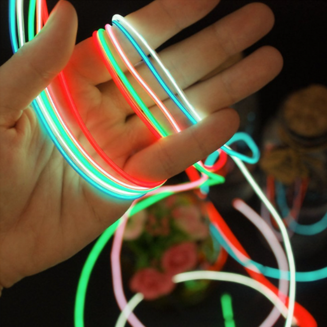 네온 케이블 EL 와이어 파티 LED 줄조명 무드네온 파티 크리스마스 DIY 장식 공연, 블루, 1개