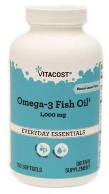 비타코스트 오메가3 피쉬 오일 레몬 1000mg 소프트젤, 1개, 150정 - 쿠팡