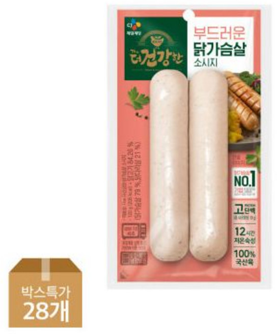 CJ 더건강한 닭가슴살 볼 96g x15개, CJ더건강한 닭가슴살 소시지120g x28개