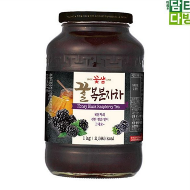 꿀 복분자 차 온가족 과일청 꽃샘 꽃샘 꿀 복분자 차 1kg 건강 에이드 샐러드 달콤 선물 국산, 1개
