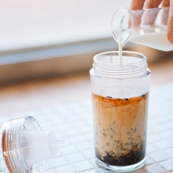 Hario 콜드브루 티 포터블 보틀 400ml 스모키 그린