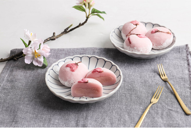 벚꽃 찹쌀떡 70g x 6개입 개별포장 디저트 티타임 간식 선물용 찹쌀떡, 6개