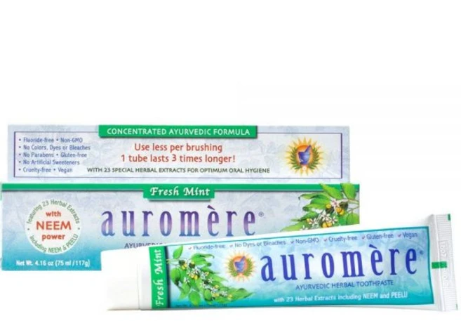 구강 오일 풀링 청결제 아우로메레 아유르베다 허벌 치 프레시 민트 비건 비GMO 불소 무첨가 글루텐 님과 피루 포함 (4.16 oz) 1개 묶음 - 쿠팡