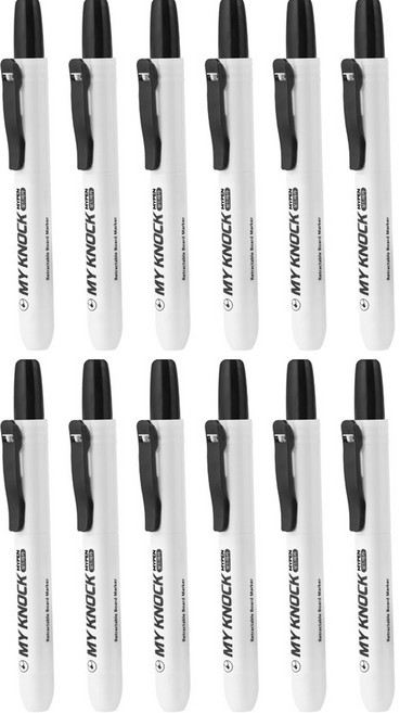 마이펜 마이노크 보드마카 M, BLACK, 12개