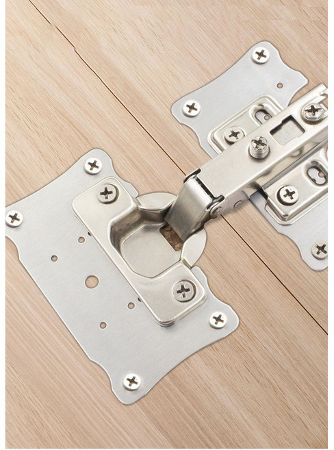 경첩 플레이트 보강판 하프 사이즈 힌지판 싱크대 찬장 옷장 문 수리 교체 스텐 베이스, 1개