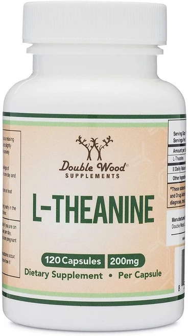 Double Wood Supplements L-테아닌 보충제 200mg 120캡슐, 1개, 120정 - 쿠팡