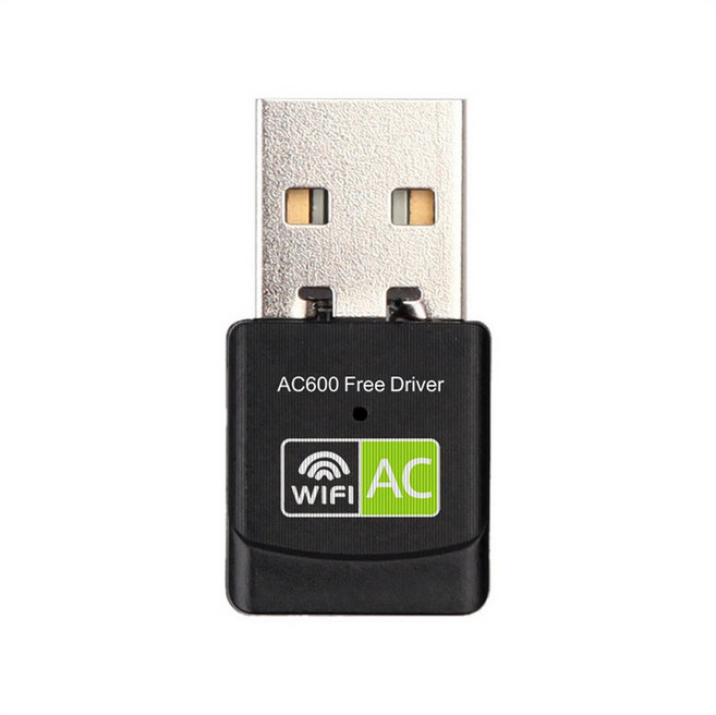 PC 노트북 데스크탑 용 600Mbps USB WiFi 어댑터 2.4Ghz 5.8Ghz 듀얼 밴드 무선 외부 수신기 동글, 01 Free Driver, 1개