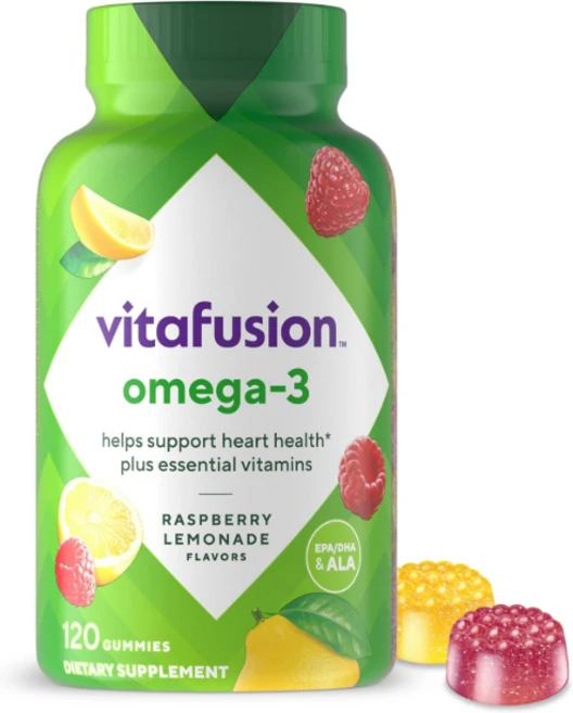Vitafusion 비타퓨전 오메가3 젤리 120개, 1개, 60회분 - 쿠팡