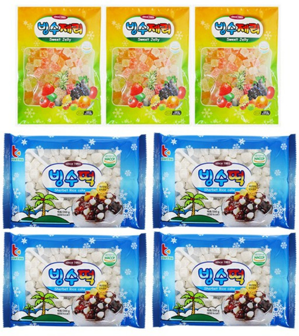 부국 빙수떡 200g 4개 +빙수제리 150g 3개