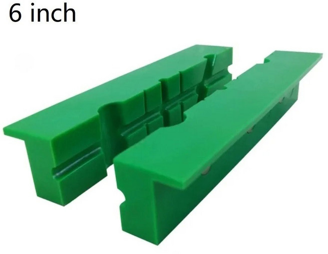 2pc 마그네틱 벤치 바이스 턱 패드 다목적 소프트 금속 공작 기계 용 4/5/6 인치, 6inch gr n