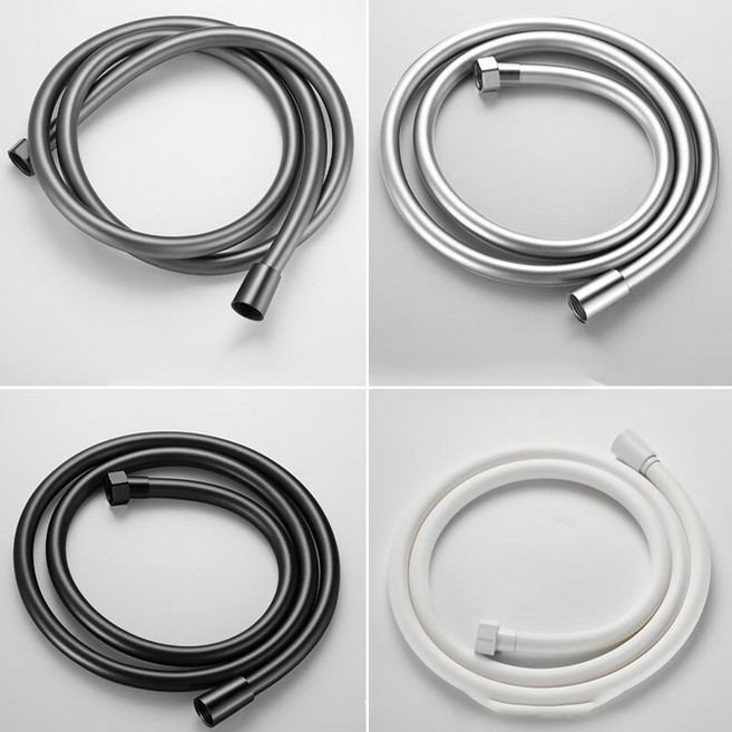 옴니스 욕실 바스 샤워호스 PVC 클린 샤워줄 물떄방지, 화이트, 1개