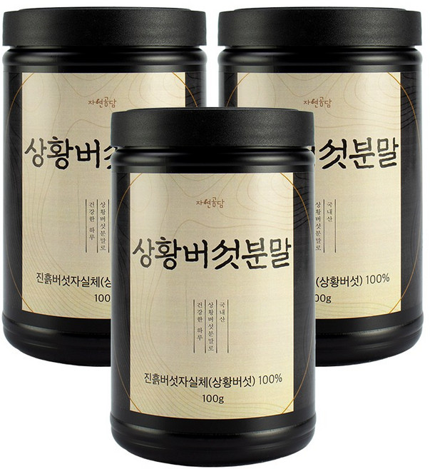 두손애약초 국산 상황버섯 가루 분말 파우더 100g, 3개