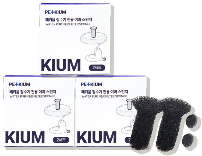 페키움 자동 정수기 여과스펀지 패키지 세트 3박스 5박스 12박스