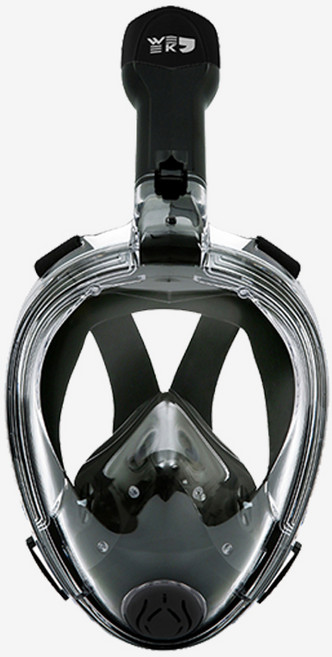 위크나인 스노쿨링 마스크 풀페이스 스노클링 장비, 블랙