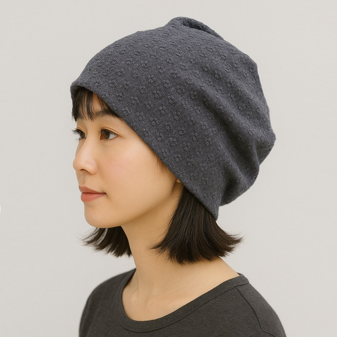 데일리 패턴 면 비니 기본 단색 수면 항암 두건 여성 코튼 모자