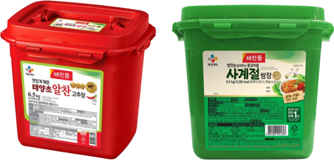 해찬들 6.5kg 쌈장 + 6.5kg 고추장, 1세트, 13kg