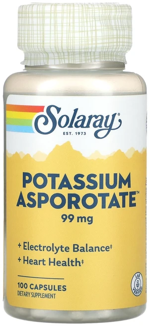 Solaray 포타슘 아스포로테이트 99mg 캡슐 100정, Solaray포타슘아스포로테이트99mg캡슐100정, 1개 - 쿠팡
