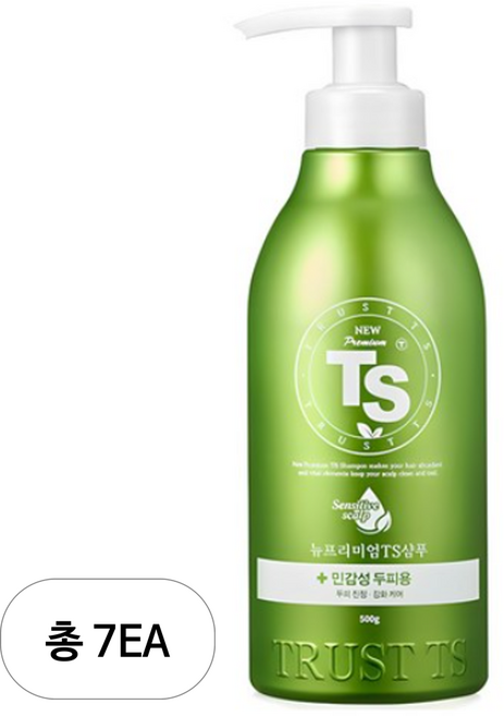 TS 뉴프리미엄 민감성 두피용 탈모완화 샴푸, 500g, 7개