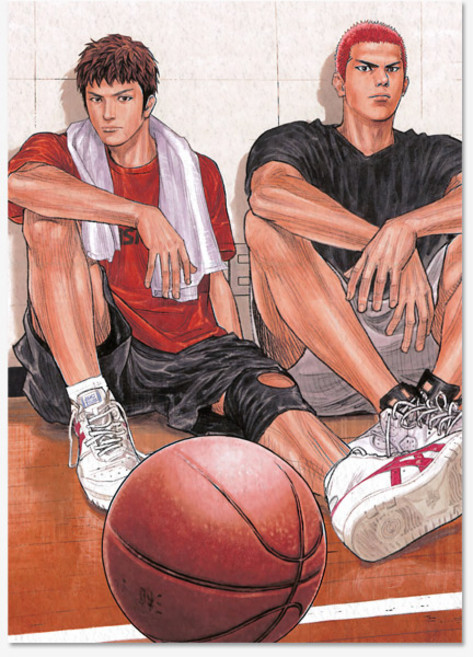 더퍼스트 슬램덩크 펠트 패브릭포스터, FP슬램A_26_투샷, A4