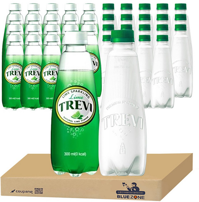 [블루존] 트레비 라임 300ml x 20개 + 트레비 ECO 자몽 350ml x 20개, 40개