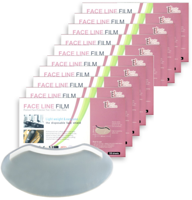 옐로구르미 미용실 페이스필름 페이스커버 페이스캡 쉴드, 페이스필름 화이트(1000개), 1000개