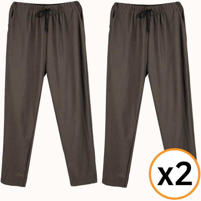 1+1 편안한 봄 가을용 냉장고바지 몸빼 빅사이즈 44인치까지 비침없는 홈 집앞 잠옷 트레이닝