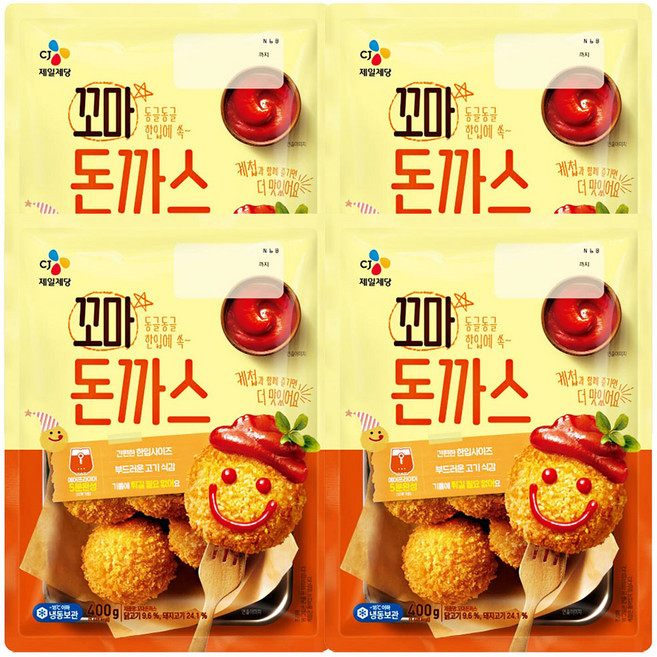 고메 CJ제일제당 맛있는 꼬마돈까스400g x4개, 400g, 4개