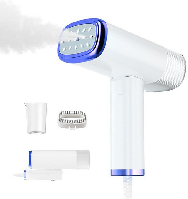 Portable Travel Clothes Steamer Handheld - 1000W Foldable for with Strong Steam & 120ML Capacity, Blue