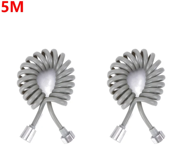 액세서리 호스 익스텐션 분무기 비데 핸드 튜브 범용 2 샤워 욕실 5M M 3 파이프 변기 커넥터, 2PCS 5M