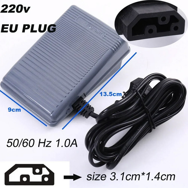 재봉틀 부품 풋 페달 속도 조절기 컨트롤러 모터 제어 스위치 PowerCord Electric For Brother Singer, 1개