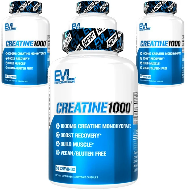 EVLUTIONNUTRITION 크레아틴 1000 베지 캡슐, 120정, 4개 - 쿠팡