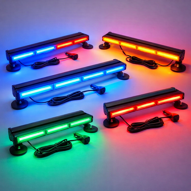 차량 경광등 led 비상 싸이키 장방향 24V 12V 중장비 긴급 자동차 경찰 렉카 COB, 단면, 31cm 2개등, 올 화이트, 1개