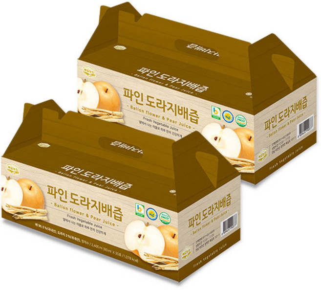 [복길농원]파인 도라지배즙 80ml x 60포(나주배+금산약도라지), 60개