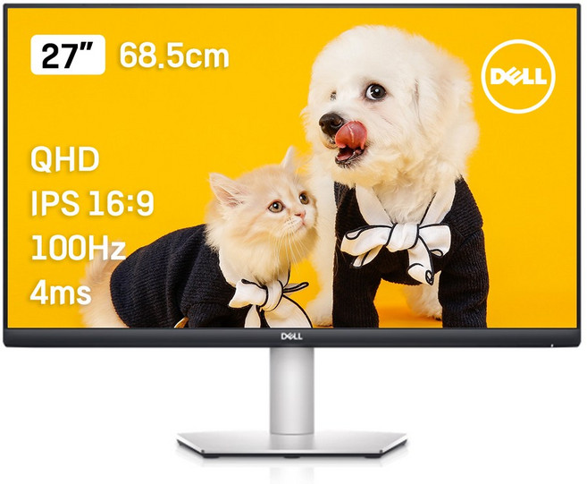 델 QHD 피벗 높낮이 조절 고화질 100Hz IPS 스피커내장 모니터, 68.58cm, S2725DS