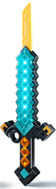 기사 용사 크래프트 칼 LED칼 양면칼 굿즈 마크, 1개, 블랙