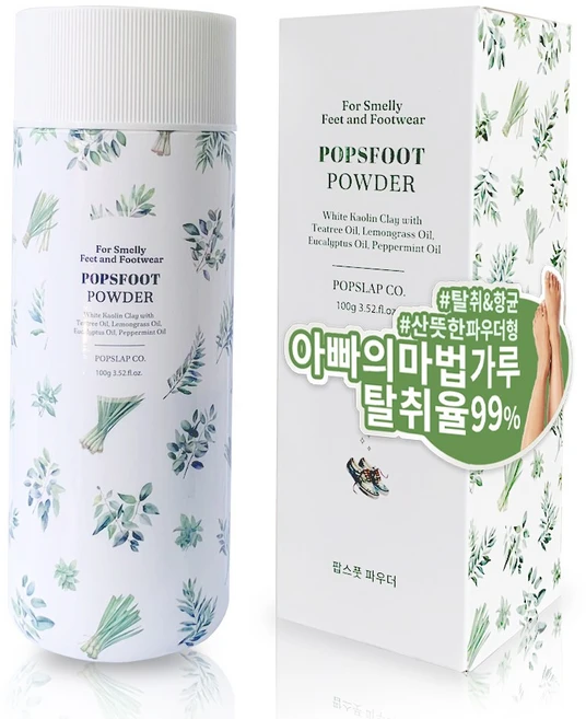 팝스풋 파우더 100g 발냄새제거제 신발냄새제거제 탈취, 1개, 1개 - 쿠팡